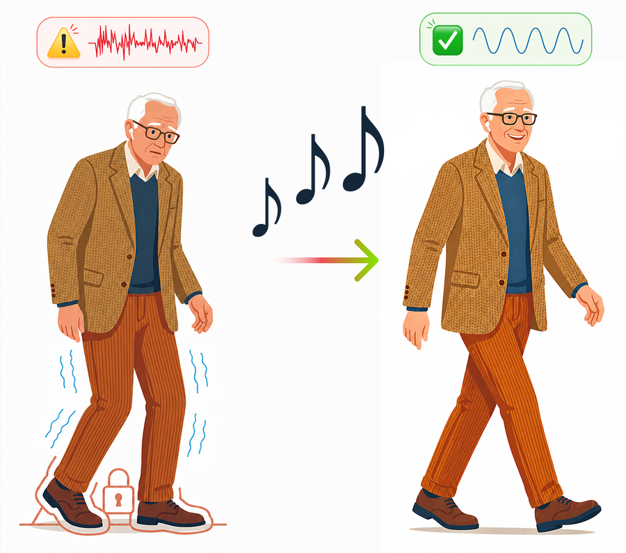 Rhythm cue screen